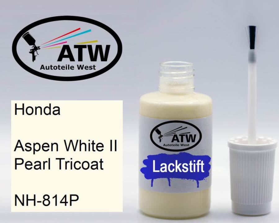 Honda, Aspen White II Pearl Tricoat, NH-814P: 20ml Lackstift, von ATW Autoteile West.